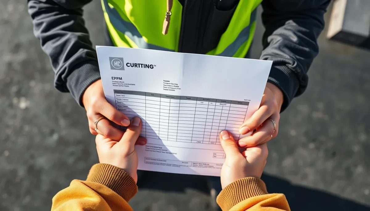 Dakdekker met offerte en EPDM-staal voor prijsvergelijking